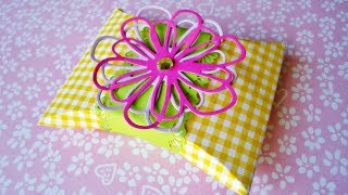 Basteln PillowBox mit wunderschöner Blume  Candybox  Ganz einfach selbst machen [upl. by Missak]