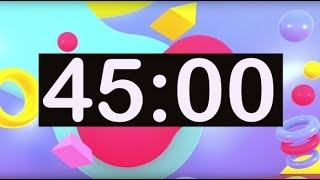 Timer for Kids 45 Minute Timer with Music for Classroom Children Dance Learn Study Play [upl. by Amersham979]