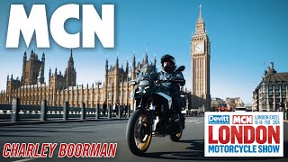 CHARLEY BOORMAN RIDES TO THE MCN LONDON MOTORCYCLE SHOW [upl. by Holihs552]