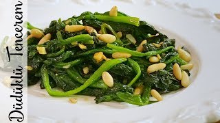 Sarımsaklı Ispanak  Pratik Meze  Sauteed Garlic Spinach [upl. by Dusty]