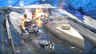 Cardboard Ship Burning And Sinking Battleship Octavia Blake Versus Battleship Canopus [upl. by Hernando310]