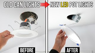 How To Install Pot Lights In Kitchen Ceiling  Easy DIY For Beginners [upl. by Eyaf]