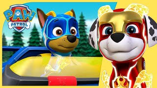 Chase and Marshall Mighty Pups Rescues and more  PAW Patrol  Cartoons for Kids Compilation [upl. by Elleuqar493]