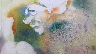 DEMONSTRATION AQUARELLE DANS LHUMIDE  LES ROSES DE NOEL [upl. by Gish]