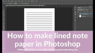 How to make lined note paper DIY planner insert refills in Photoshop  quick and easy tutorial [upl. by Ecaj]