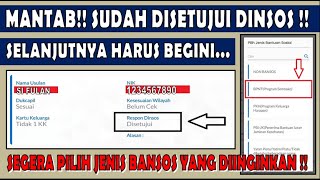 USUL BANSOS VIA APLIKASI CEK BANSOS STATUS SUDAH DISETUJUI DINSOS LANGKAH SELANJUTNYA ADALAH [upl. by Klinges]