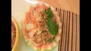 Making PomeloGrapefruit SaladCambodian Nyorm Kroit Tlong [upl. by Einyaj]