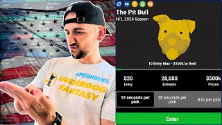 The Pitbull 10 Entry Max  Underdog Fantasy Best Ball [upl. by Turnheim932]