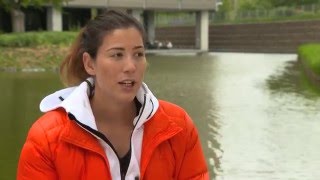 Garbine Muguruza  Mutua Madrid Open PreTournament Interview [upl. by Aplihs]