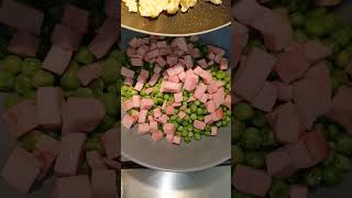 RISO ALLA CANTONESE🍚🥢PRANZOricettefacilieveloci genuino light food recipe [upl. by Rdnaskela333]