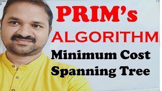 Prims Algorithm for Minimum Cost Spanning Tree [upl. by Bauske362]