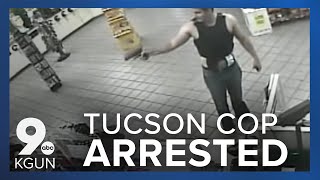 Tucson cop arrested fired for pulling gun on gas station clerk [upl. by Coshow]