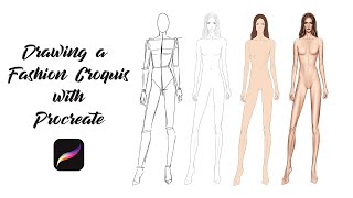 Drawing a Fashion Croquis With Procreate StepbyStep Tutorial  9Head [upl. by Airdnaid375]