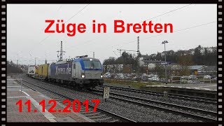 Züge in Bretten 11122017 [upl. by Eenimod]