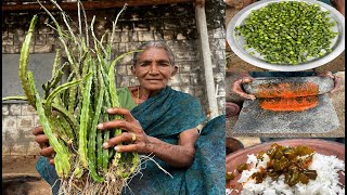 UNSEEN ELUVA KALLIMUDAYAN  Fry  கள்ளிமுடையான் Caralluma Fimbriata  Grandma Countryfoodcooking [upl. by Ariahay419]