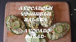 Avokadolu Yoğurtlu Salata  Avocado Salad  Sağlıklı Tarifler [upl. by Marashio]