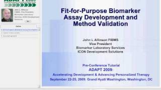 FitforPurpose Biomarker Assay Development [upl. by Stucker711]