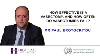 How effective is a vasectomy and how often do vasectomies fail [upl. by Seidel]