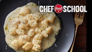 Easy Ricotta Gnocchi  Chef School [upl. by Niro]