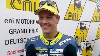 Moto2™ Sachsenring 2014  Dominique Aegerter interview [upl. by Kaylyn]