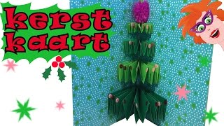 DIY  zelf popup kerstkaarten knutselen  kerstboom vouwen [upl. by Enymzaj]