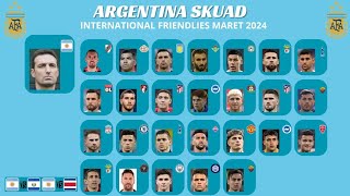 Daftar Pemain Skuad Argentina Internasional Friendly Match  Maret 2024 [upl. by Neala]