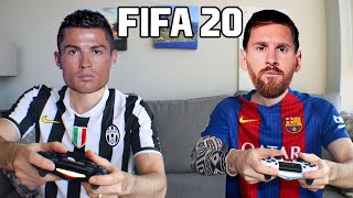 CRISTIANO RONALDO PLAYS FIFA 20 WITH LIONEL MESSI [upl. by Leuqer]