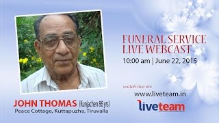 John Thomas  Funeral Service Live webcast [upl. by Callum]