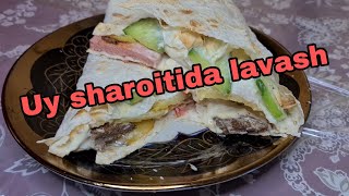 Uy sharoitida tez va oson lavash tayyorlash juda mazzali [upl. by Neelhtac508]