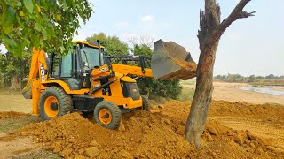 Beautiful Place Working JCB 3DX With Many Tractor🌴JCB 3DX Working In River Area🌴 JCB Working Cartoon [upl. by Firooc]