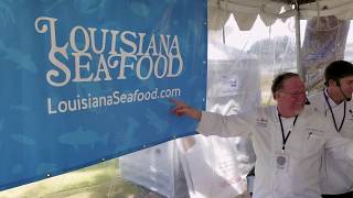 Lafayette Louisiana Chef Patrick Mould prepares Crawfish Etouffee Gator by the Bay 2018 [upl. by Madancy]