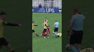 2 Red cards on derby day UpTheDuns football soccer northernireland redcard [upl. by Arorua]