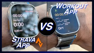 Apple Watch ULTRA  STRAVA App vs WORKOUT App Comparing Distance amp Pace applewatch running [upl. by Helen]