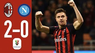 Highlights AC Milan 20 Napoli  Coppa Italia Quarterfinal 201819 [upl. by Enitsua101]