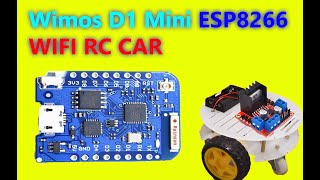 WIFI RC CAR  Wemos D1 Mini  RemoteXY  ESP8266 [upl. by Nylatsyrc]