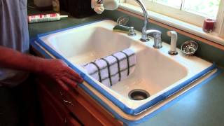 Caulking Around a Kitchen Sink [upl. by Annaitat]