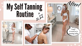 My Simple Self Tanning Routine  Tips amp Tricks of How to Apply Self Tanner [upl. by Beulah]