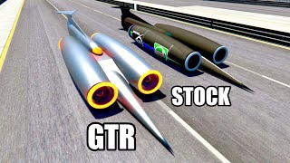 How faster is Thrust SSC GTR than Thrust SSC stock  Time battle at Special Stage Route X [upl. by Gibert]