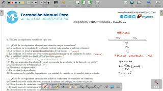 EJERCICIO RESUELTO ESTADÍSTICA UNIDIMENSIONAL Y BIDIMENSIONAL GRADO UNIVERSITARIO [upl. by Elagibba]