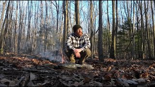 Solo winter overnight camp  Plash Palatka shelter  campfire brats and soup [upl. by Thad700]