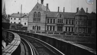 Early train film  View from an Engine Front  Barnstaple 1898 [upl. by Tam966]