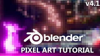 Blender 3D  Pixel Art Screen Saver Tutorial [upl. by Meuser]