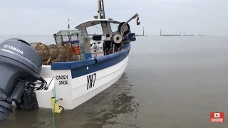 Two launches crab potting at Sea Palling Perfect day to get back sea fishing in the boat [upl. by Renzo397]