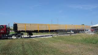 Landolls New 136EF Extendable Truss Trailer w 80ft Load [upl. by Louisette]