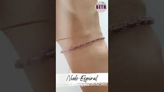 NUDO ESPIRAL PASO A PASO  PULSERA FÁCIL EN MACRAME  PULSERAS DE MODA EN MACRAME shorts [upl. by Boeschen757]