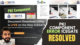 PKI Component Error Resolved DSC Error JAVA Settings How to resolve ICEGATE Issue [upl. by Inatsed]