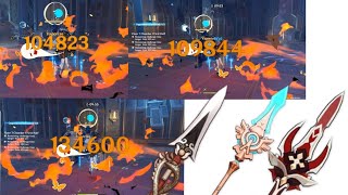 LV90 Dragons Bane vs Skyward Spine vs Deathmatch  Hu Tao [upl. by Cogswell]