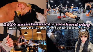 2024 new years maintenance  weekend vlog ☆ hair appt nails facial gym grwm etc [upl. by Perce]