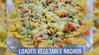 Loaded Veg Nachos  Homemade Loaded Nachos Nachos with Cheesy Sauce होम मेड़ नाचोज़ Food Fiestaa [upl. by Valaria124]