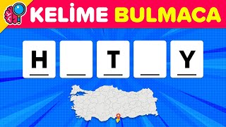 ŞEHİRLERLE KELİME BULMACA 2 🥳  ⏰  5 Saniyede Eksik Verilen Kelimeleri TAHMİN ET  Bul Bakalım [upl. by Nevram]